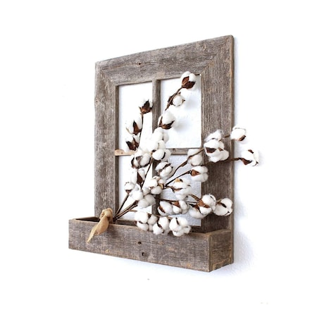 Barnwoodusa Rustic Farmhouse Reclaimed 22x18 Window Planter Frame (Weathered Gray) 672713210993